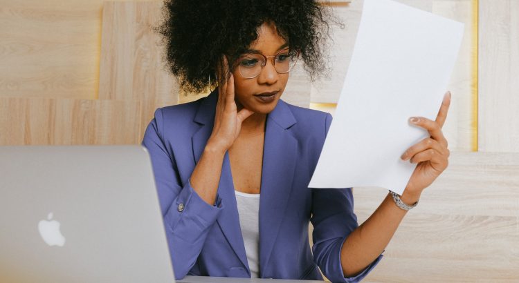 woman stressed out at work